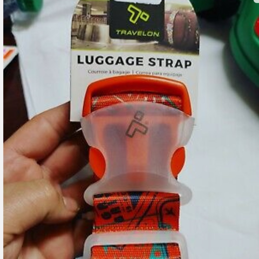 NWT Travelon Passport Stamp Print Luggage Strap Travel Bag Suitcase